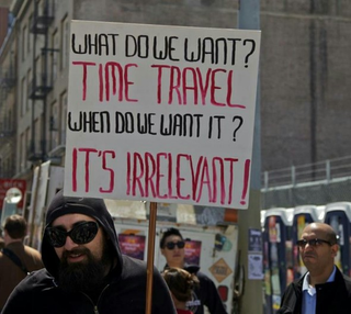 Illustration for article titled Why time travel enthusiasts are the world's most patient protestors